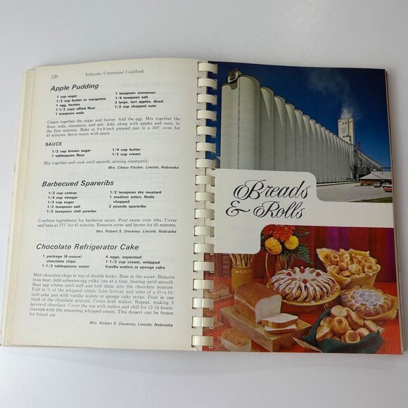 Nebraska Centennial First Ladies Cookbook Spiral-Bound 1976 - Picture 13 of 15